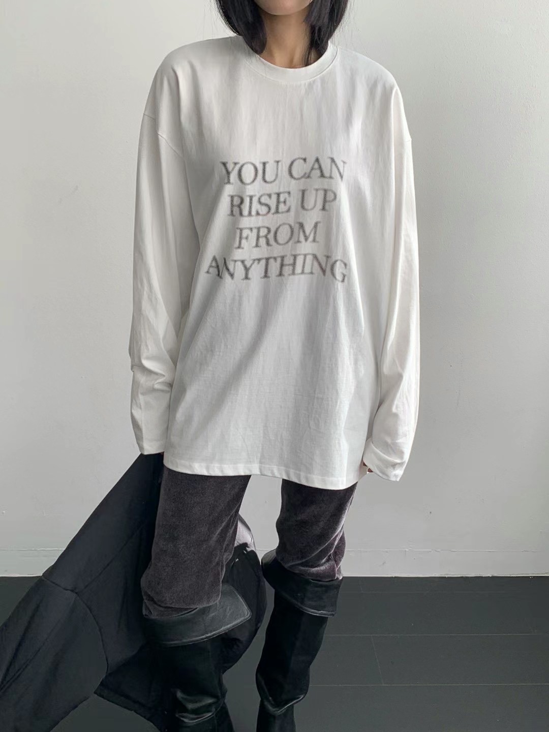 UNLESS韓國直郵女裝新品24秋冬休閑真品職業時尚熱賣長袖T恤UNLESS長袖T恤