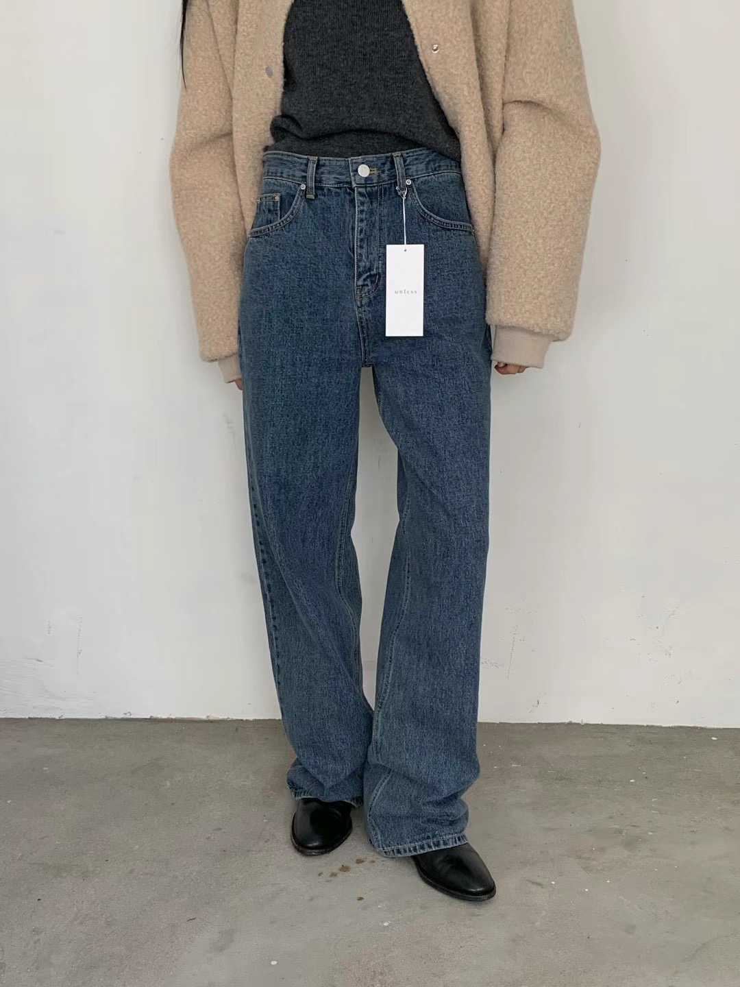 UNLESS韓國直郵東大門實拍女裝新款推薦人氣熱賣真品牛仔褲UNLESS牛仔褲