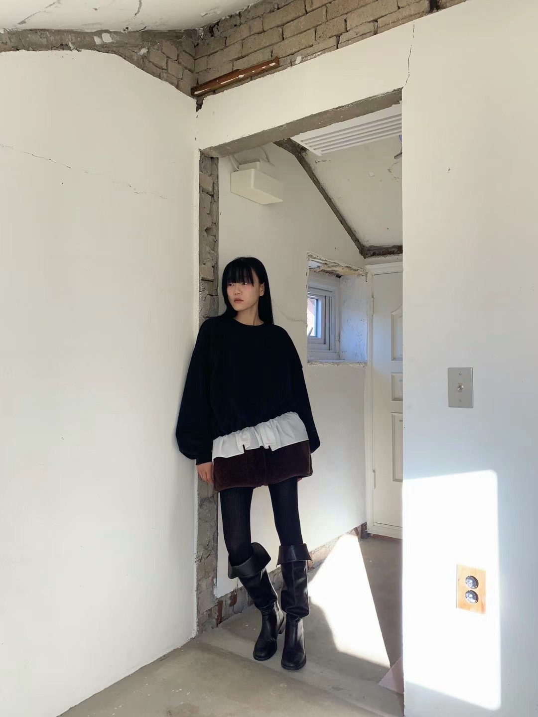 UNLESS直郵韓國代購女裝新款職業休閑推薦24秋冬人氣熱賣衛衣UNLESS衛衣