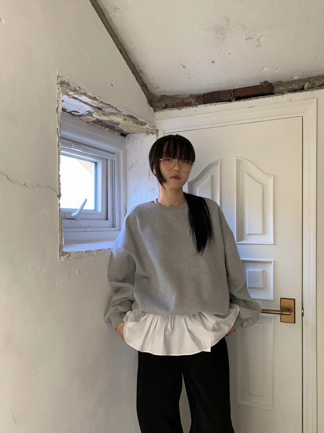 UNLESS直郵韓國代購女裝新款職業休閑推薦24秋冬人氣熱賣衛衣UNLESS衛衣