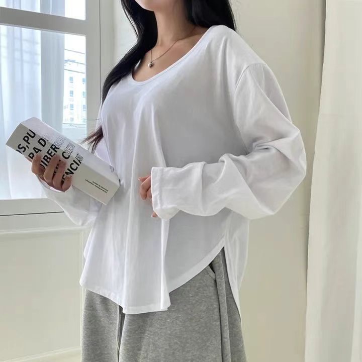POMNANA韓國代購女裝新品熱賣職業休閑25春夏推薦時尚長袖T恤POMNANA長袖T恤
