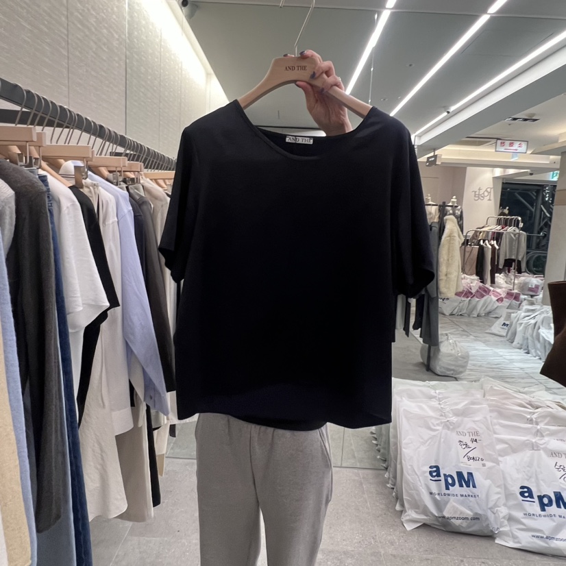 AND THE直郵韓國代購女裝新品推薦時尚真品人氣熱賣25春季T恤AND THET恤圖色2