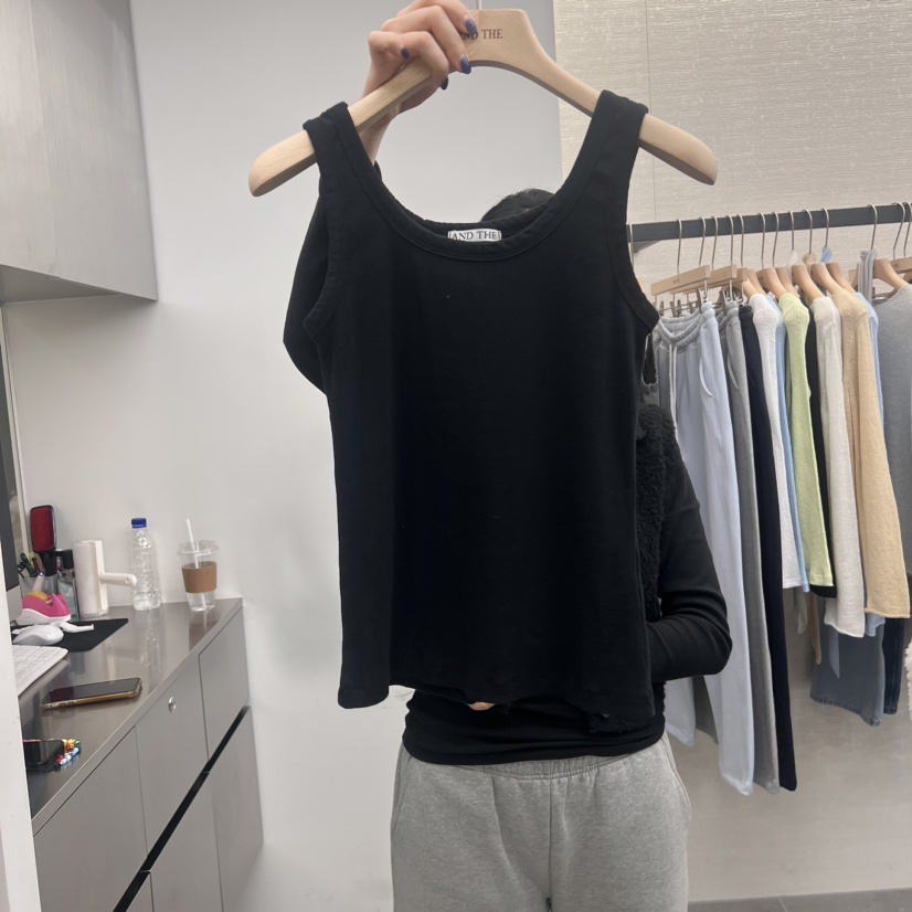 AND THE韓國直郵女裝新款25春夏熱賣休閑人氣真品吊帶背心AND THE吊帶/背心圖色3
