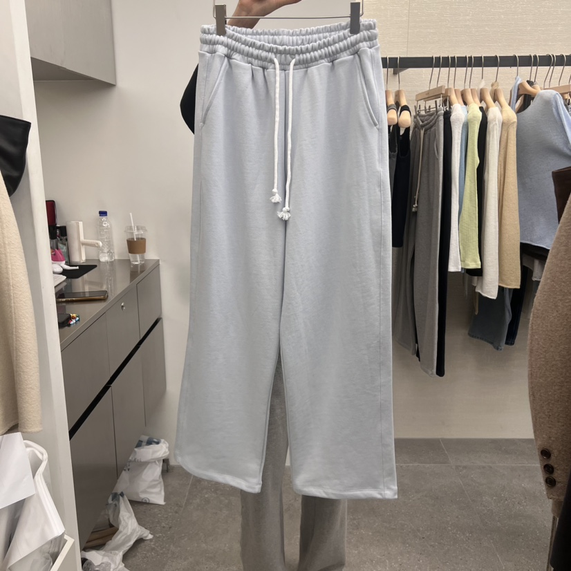 AND THE韓國直郵東大門代購女裝新品人氣熱賣推薦休閑褲刺繡AND THE休閑褲