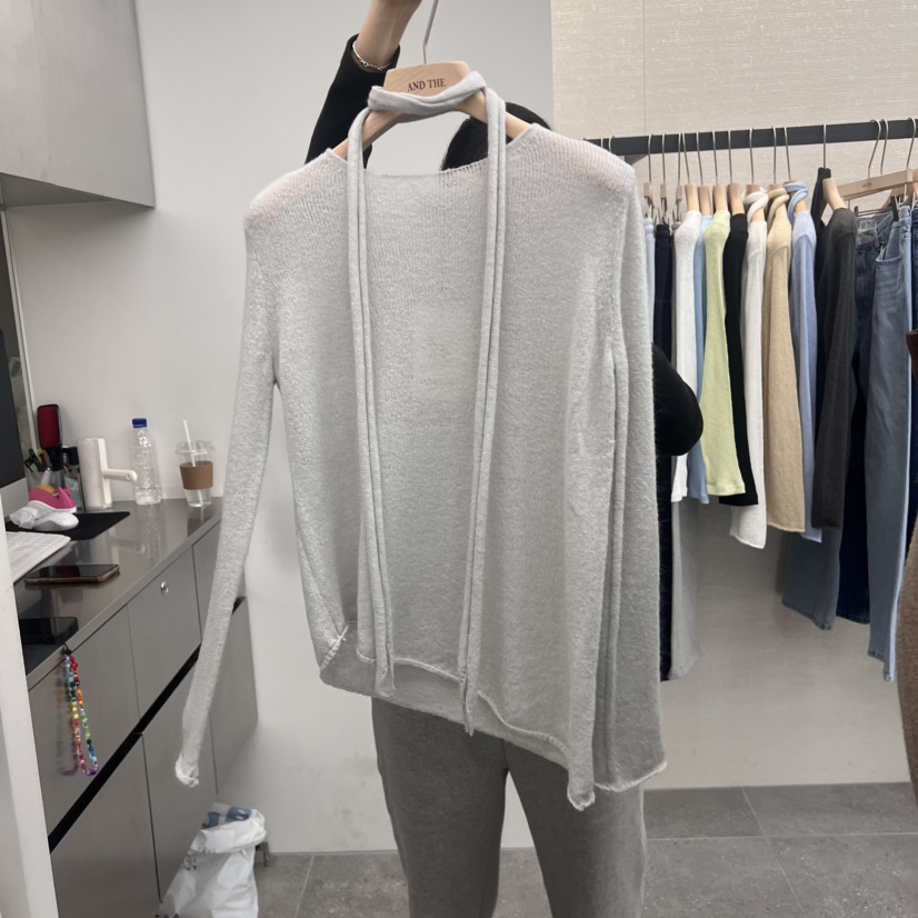 AND THE韓國直郵女裝新品真品休閑25春夏時尚針織衫馬海毛AND THE針織衫圖色4