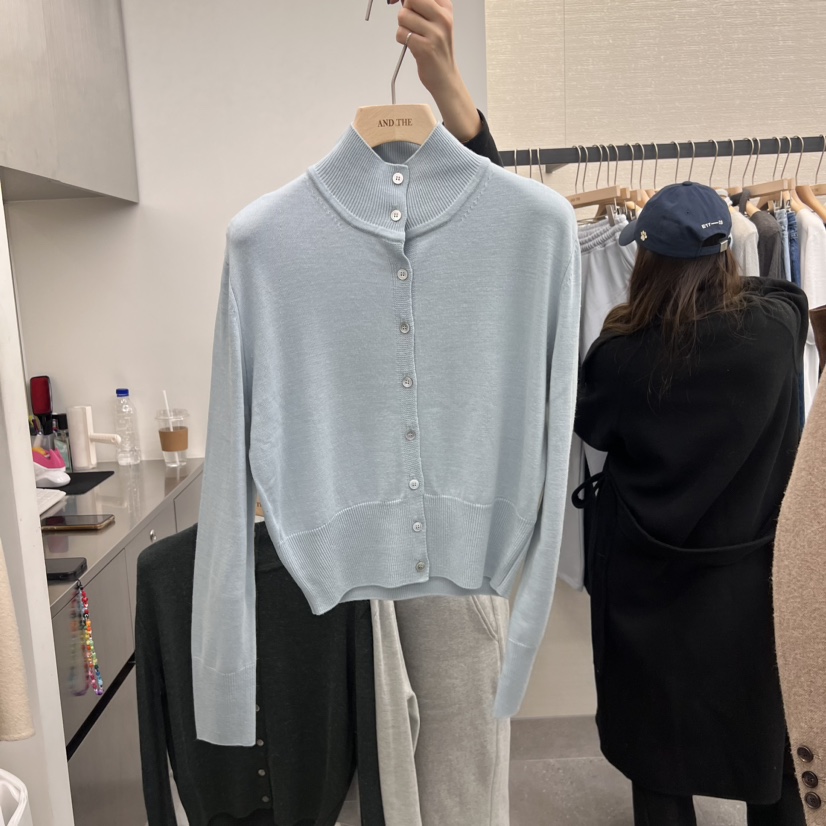 AND THE韓國直郵女裝新款時尚25春季25春夏熱賣針織衫春款AND THE針織衫
