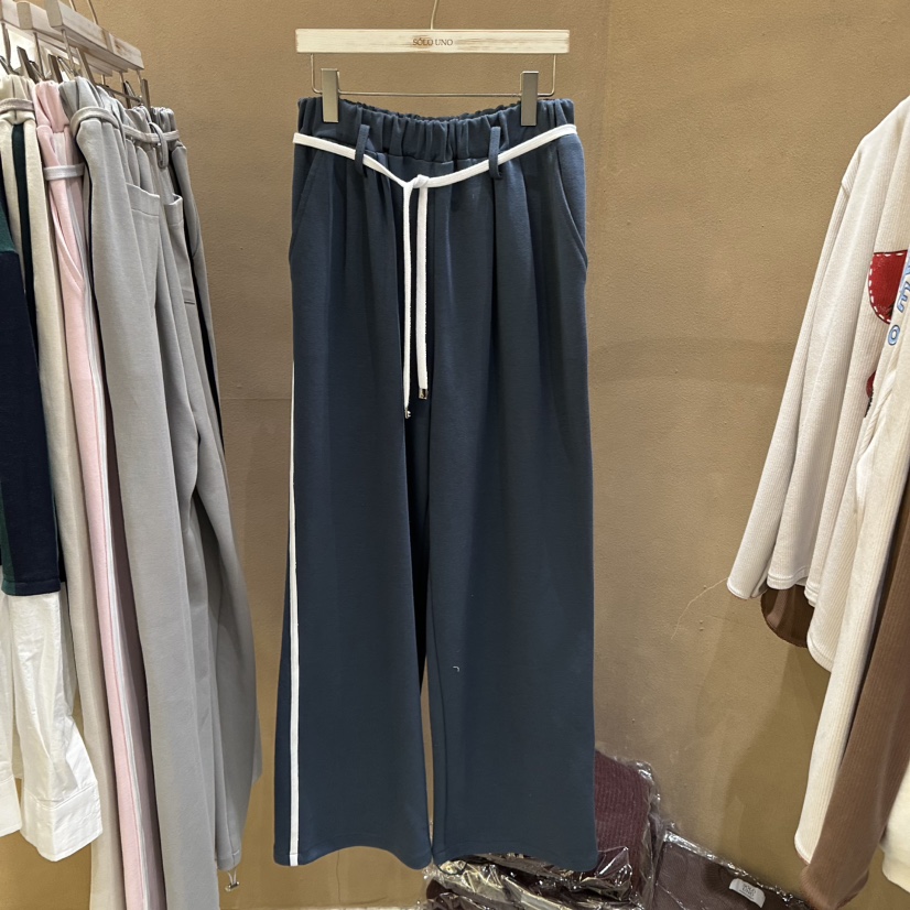 SOLOUNO韓國直郵東大門實拍女裝新品推薦時尚休閑褲含腰帶春款SOLOUNO休閑褲圖色3