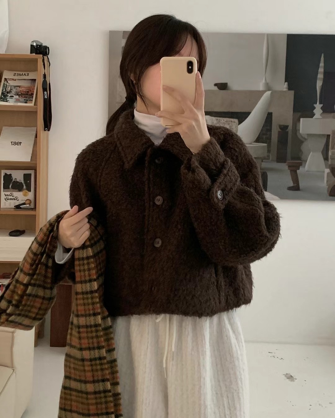 JUNO直郵韓國代購女裝新品25春夏25春季時尚人氣熱賣短款大衣JUNO短款大衣圖色1