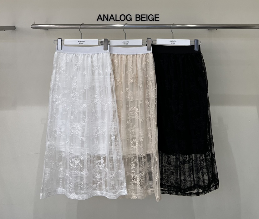 ANGLOG BEIGE韓國代購女裝新款休閑人氣熱賣半身裙中短裙蕾絲ANGLOG BEIGE半身裙/中短裙