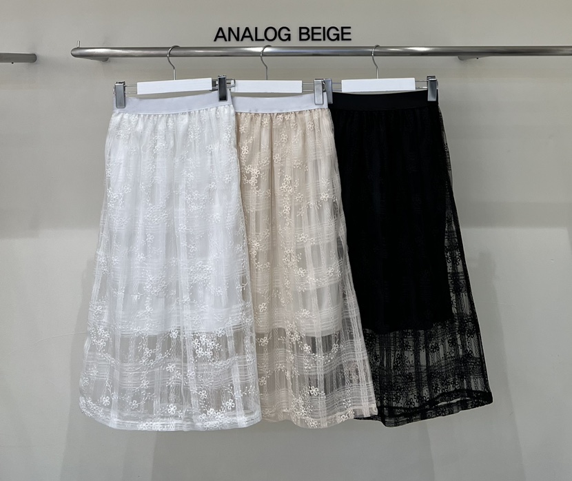 ANGLOG BEIGE韓國代購女裝新款休閑人氣熱賣半身裙中短裙蕾絲ANGLOG BEIGE半身裙/中短裙