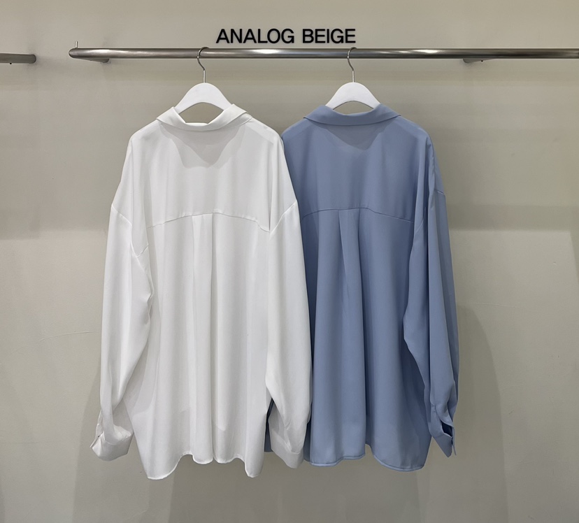 ANGLOG BEIGE東大門實拍女士新款熱賣25春夏襯衫蕾絲衫兩個口袋ANGLOG BEIGE襯衫/蕾絲衫
