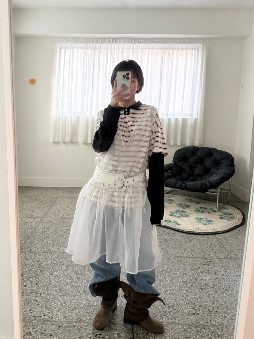 AWESOMESAUCE韓國直郵東大門代購女裝新款25春季職業連衣裙AWESOME SAUCE連衣裙