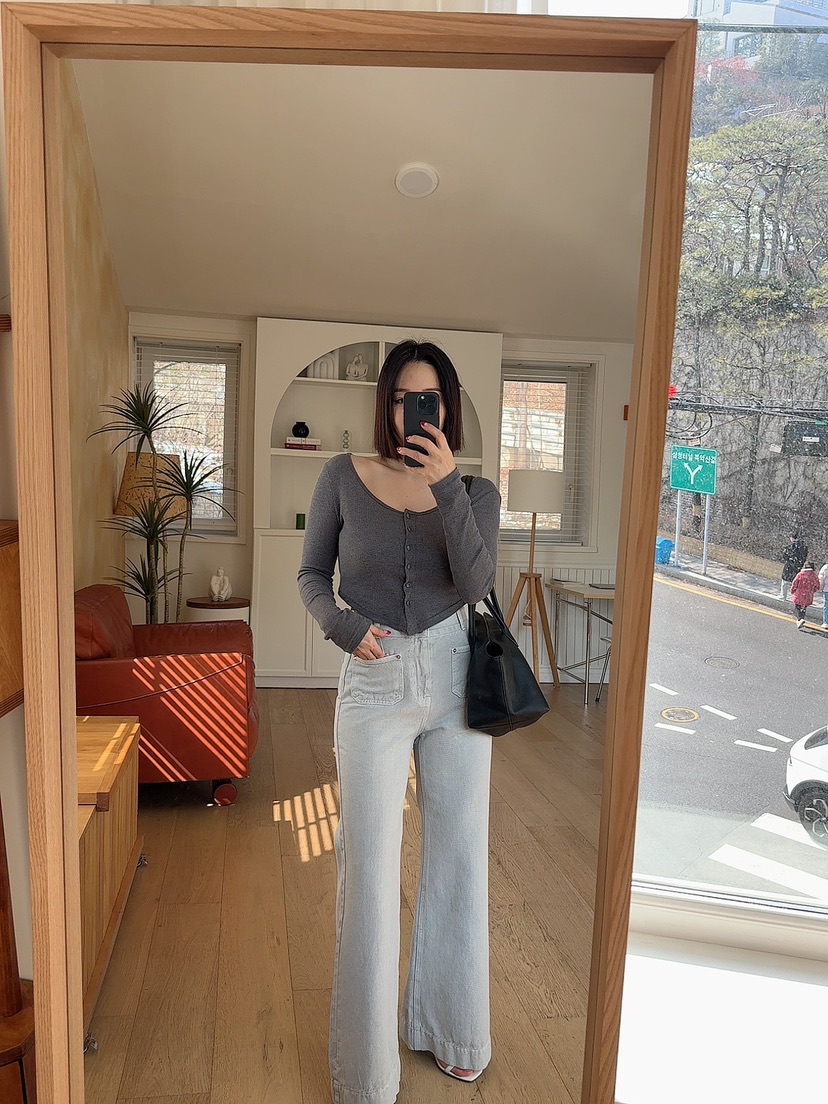 RIAH韓國直郵女裝新款真品時尚休閑人氣職業推薦牛仔褲口袋RIAH牛仔褲