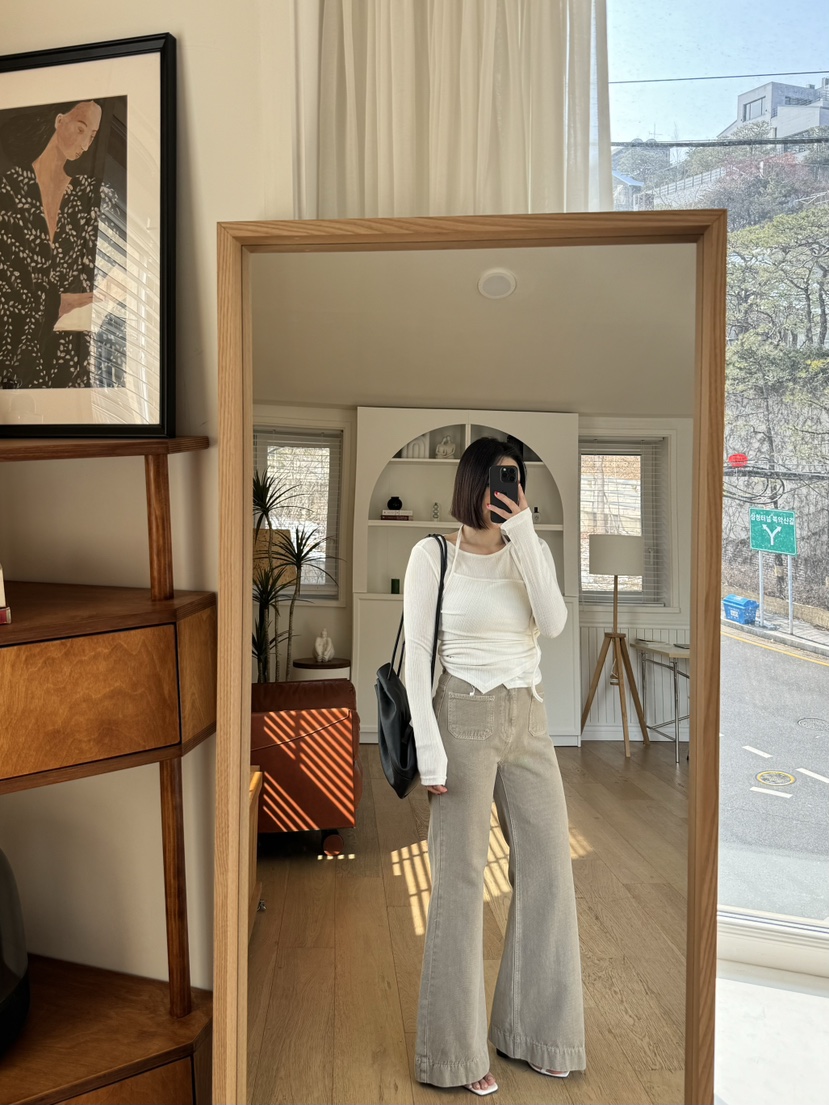 RIAH韓國直郵女裝新款真品時尚休閑人氣職業推薦牛仔褲口袋RIAH牛仔褲