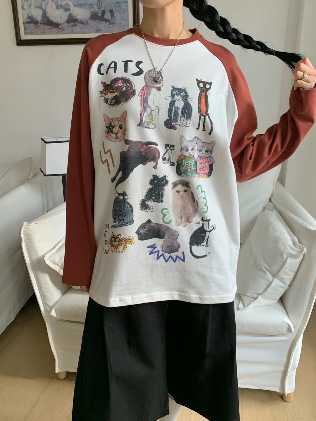 VIVACITY韓國直郵東大門代購女裝新品時尚熱賣休閑真品長袖T恤VIVACITY長袖T恤
