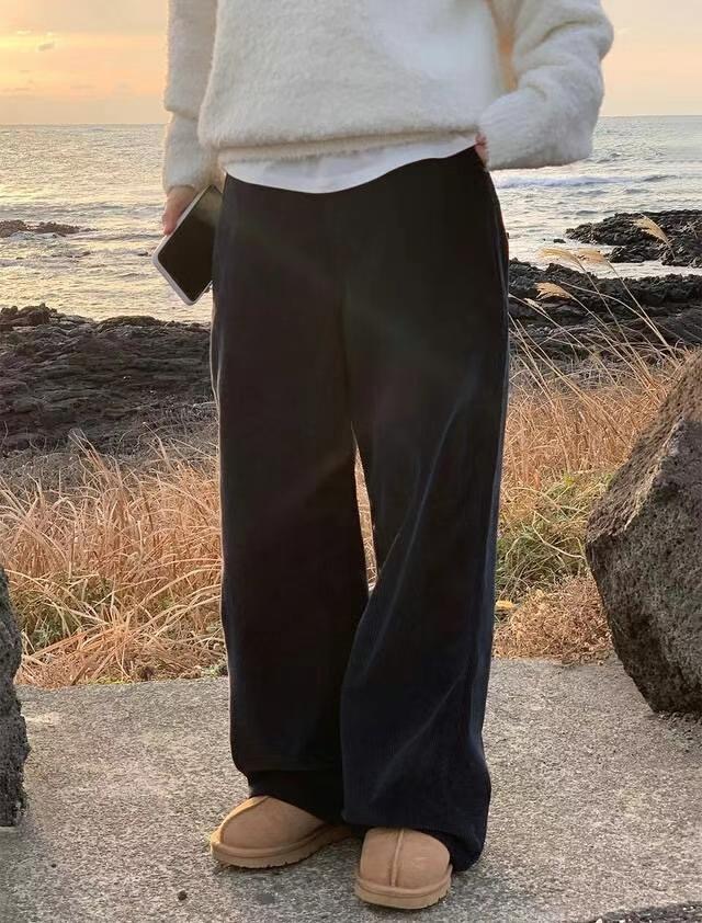 GAMGAK東大門實拍女裝新款人氣時尚職業休閑25春夏休閑褲燈心絨GAMGAK休閑褲