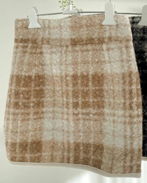 LAURENT東大門直郵女裝新品熱賣休閑推薦人氣真品短裙羊毛格紋LAURENT短裙圖色1