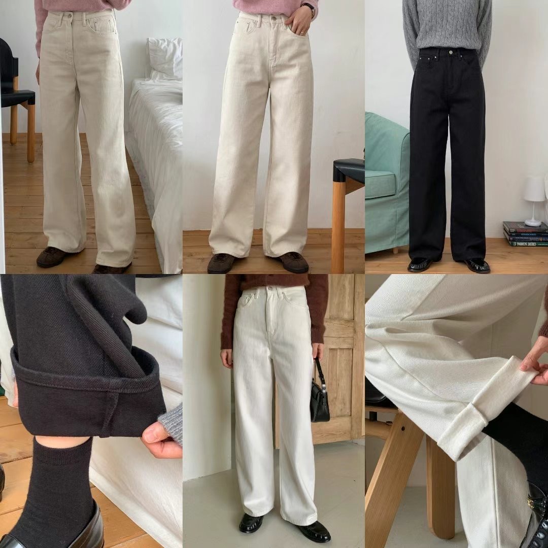 MISSJEAN韓國直郵東大門代購女裝新品人氣時尚推薦休閑褲拉絨MISSJEAN休閑褲