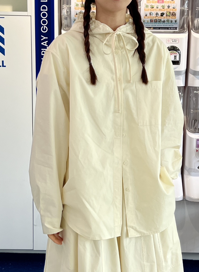 HOME GROUND東大門代購女裝新款休閑熱賣25春夏襯衫蕾絲衫連帽HOME GROUND襯衫/蕾絲衫