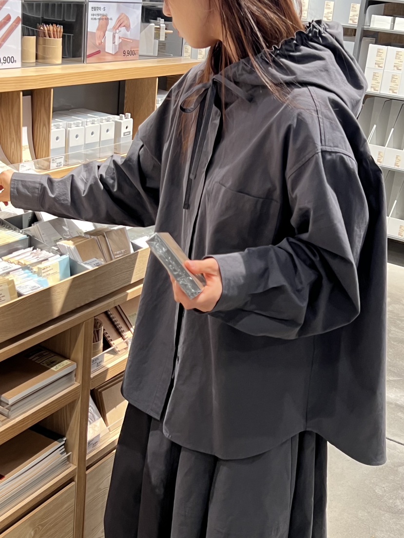 HOME GROUND東大門代購女裝新款休閑熱賣25春夏襯衫蕾絲衫連帽HOME GROUND襯衫/蕾絲衫圖色2