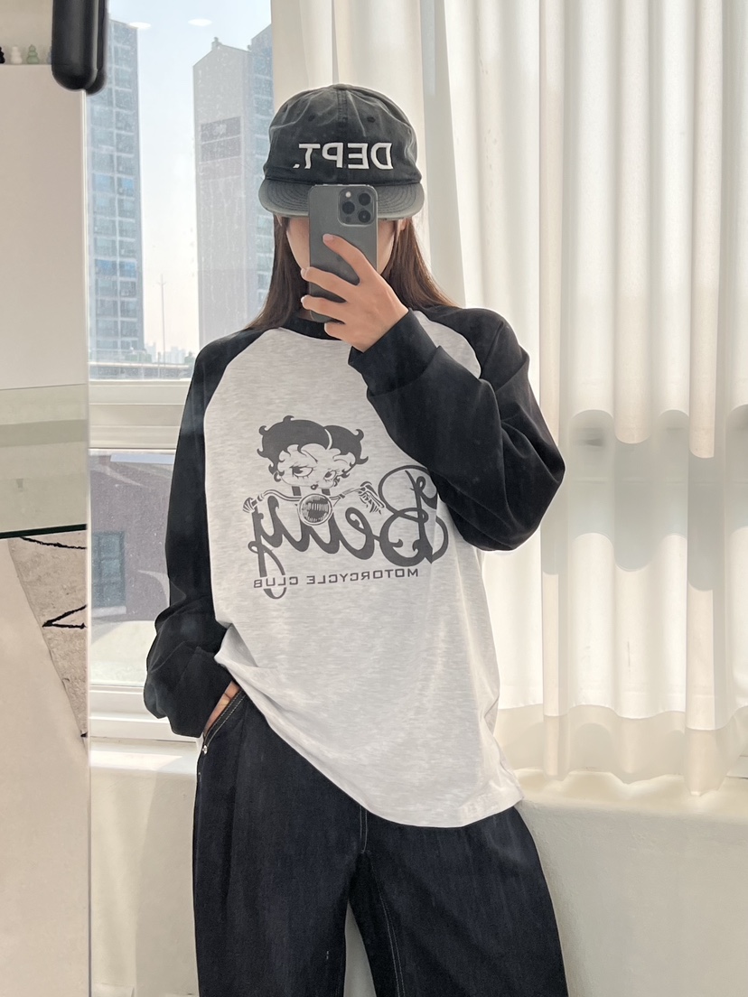 HOME GROUND東大門實拍女士新款時尚職業真品25春夏長袖T恤HOME GROUND長袖T恤