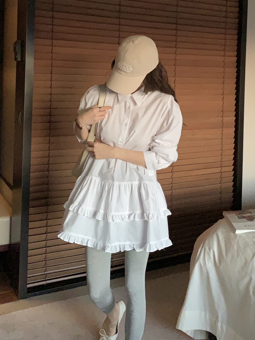 FORMSTUDIO東大門實拍女士新品職業休閑人氣真品連衣裙荷葉邊FORMSTUDIO連衣裙