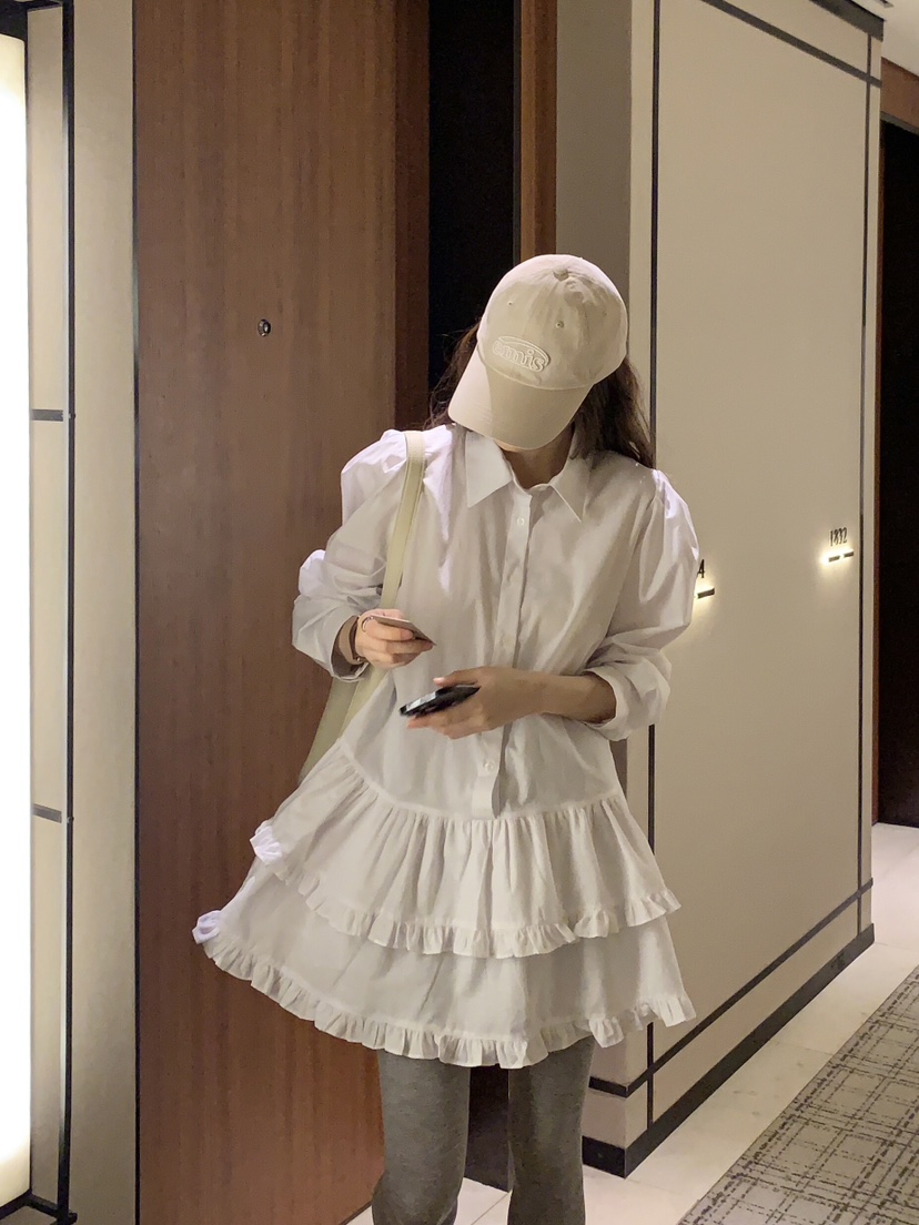 FORMSTUDIO東大門實拍女士新品職業休閑人氣真品連衣裙荷葉邊FORMSTUDIO連衣裙