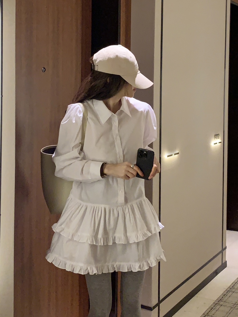 FORMSTUDIO東大門實拍女士新品職業休閑人氣真品連衣裙荷葉邊FORMSTUDIO連衣裙