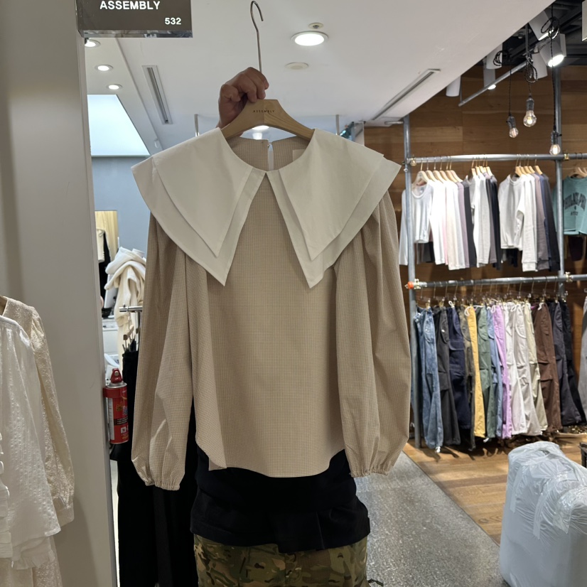 ASSEMBLY東大門實拍女士新品推薦25春夏時尚真品襯衫蕾絲衫ASSEMBLY襯衫/蕾絲衫