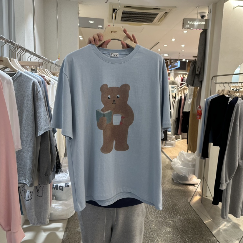 FIZZ韓國直郵女士新款人氣熱賣真品推薦職業時尚25春夏休閑T恤FIZZT恤圖色2