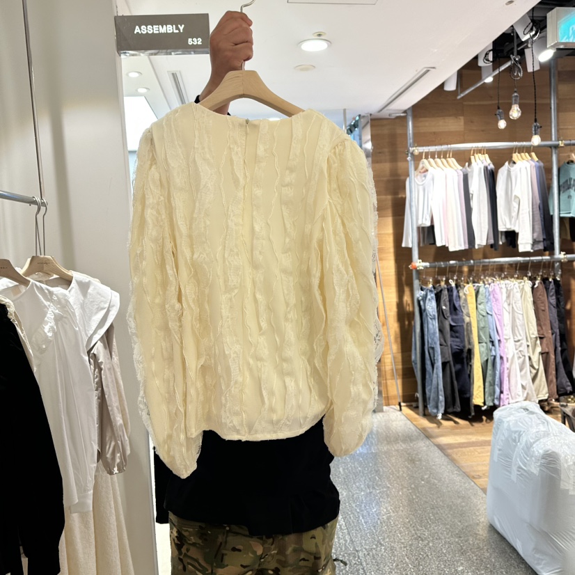 ASSEMBLY東大門實拍女裝新品職業休閑熱賣時尚真品襯衫蕾絲衫ASSEMBLY襯衫/蕾絲衫