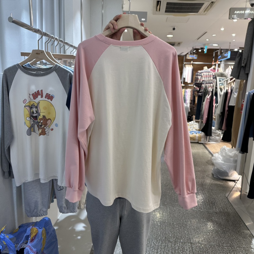 FIZZ韓國直郵女士新款真品25春夏休閑職業時尚熱賣人氣長袖T恤FIZZ長袖T恤