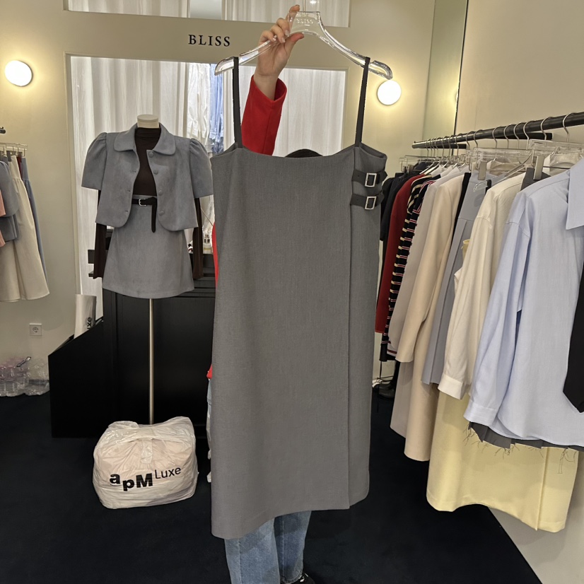 BLISS韓國代購女裝新品25春夏熱賣真品推薦人氣休閑職業連衣裙BLISS連衣裙圖色2