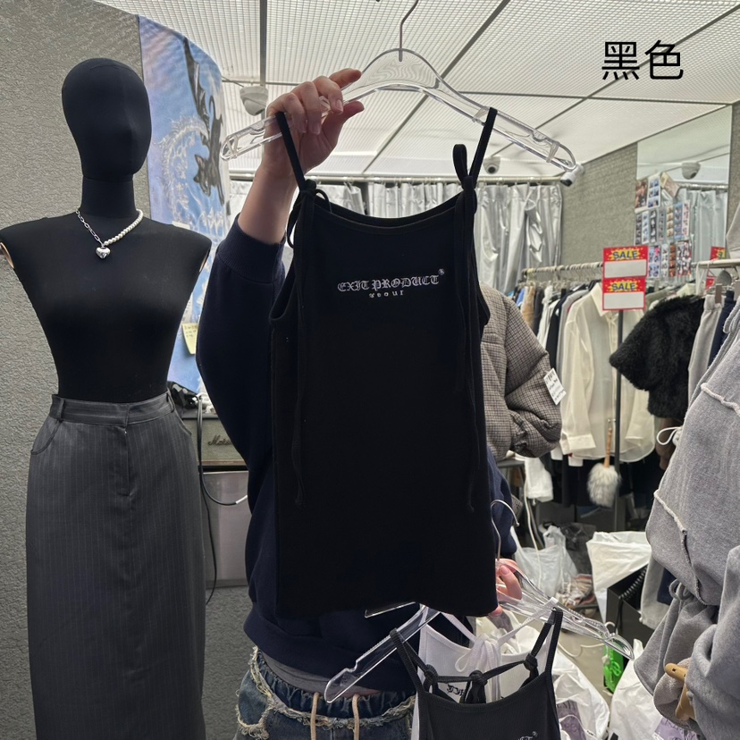 EXIT東大門實拍女士新款推薦25春夏時尚休閑真品人氣吊帶背心EXIT吊帶/背心圖色3