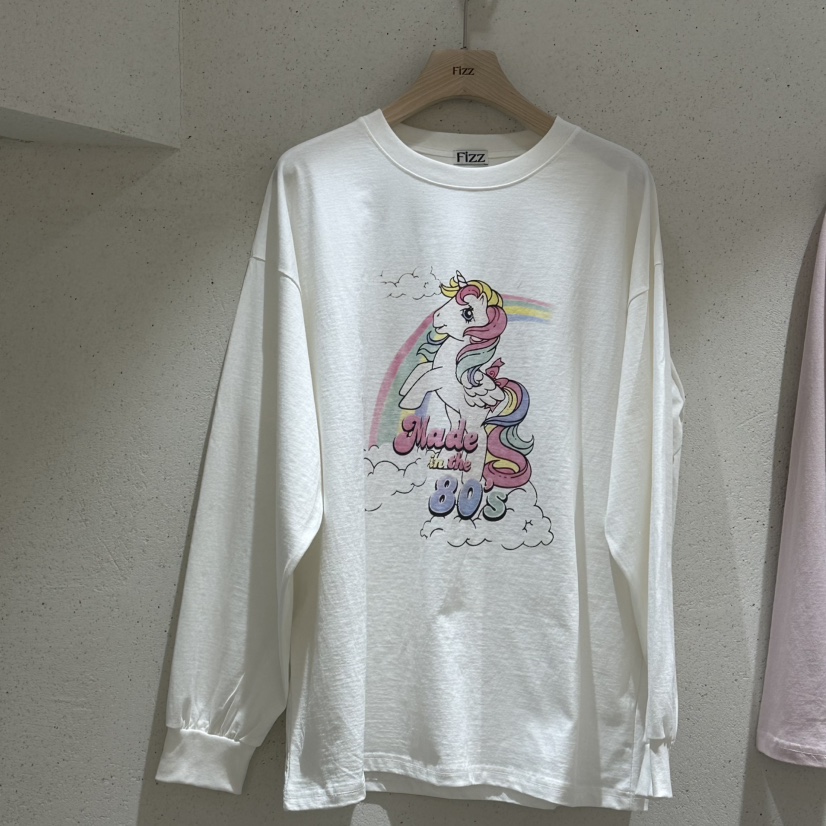 FIZZ韓國直郵女裝新品職業人氣真品熱賣時尚推薦25春夏長袖T恤FIZZ長袖T恤
