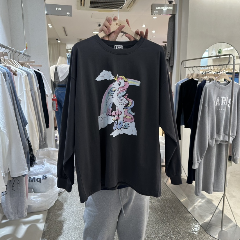 FIZZ韓國直郵女裝新品職業人氣真品熱賣時尚推薦25春夏長袖T恤FIZZ長袖T恤圖色2