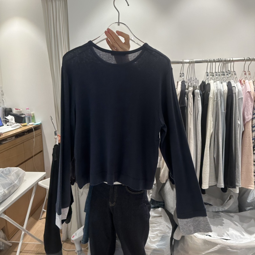 STORIES韓國直郵東大門實拍女裝新品25春夏時尚人氣長袖T恤STORIES長袖T恤