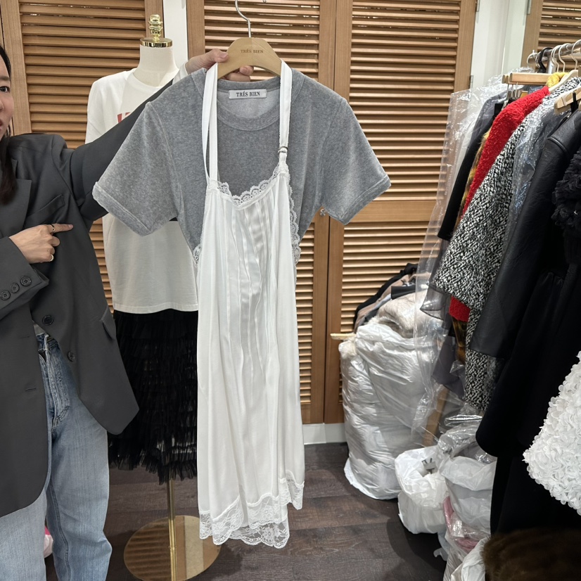 TRES BIEN韓國直郵東大門實拍女裝新品職業連衣裙不含內搭TRES BIEN連衣裙