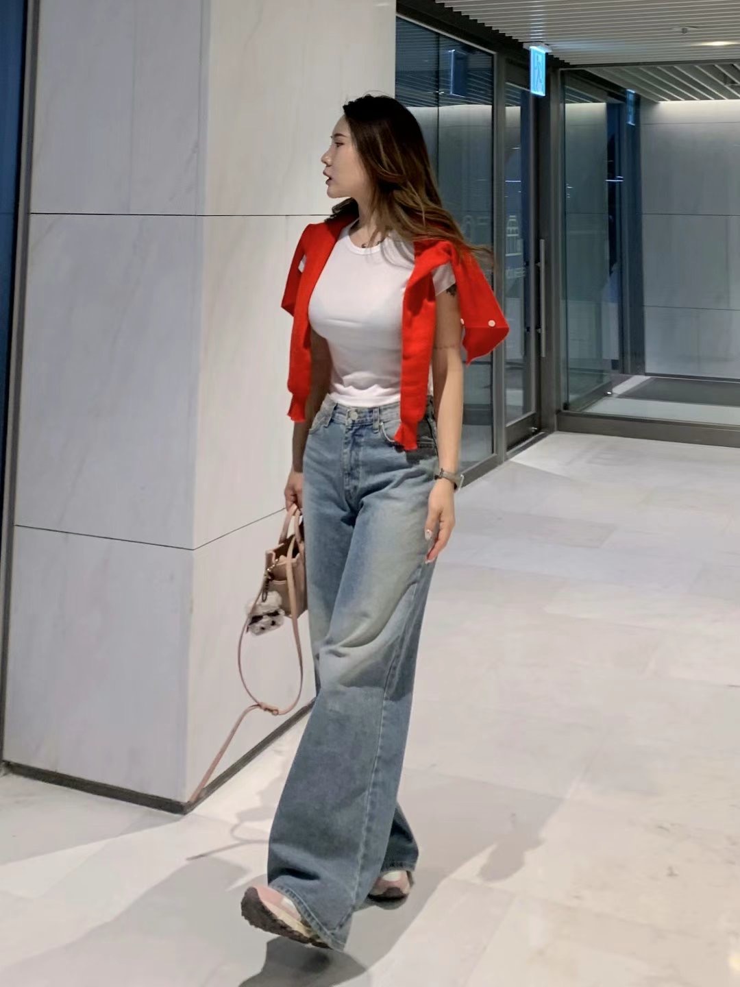 WIZ2韓國直郵東大門代購女裝新品熱賣25春季真品推薦牛仔褲WIZ2牛仔褲