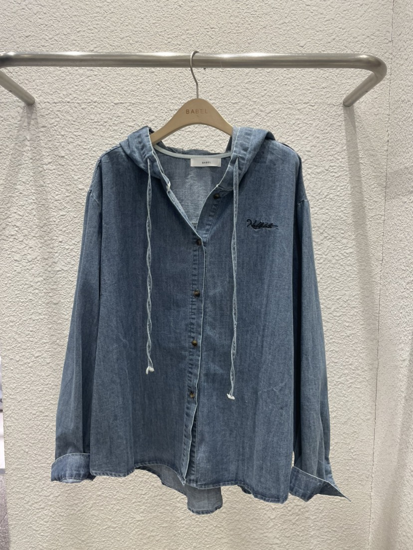 BABEL直郵韓國代購女裝新款25春夏休閑真品推薦襯衫蕾絲衫刺繡BABEL襯衫/蕾絲衫圖色2