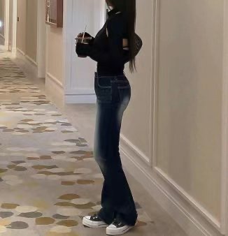 WIZ2韓國直郵女士新款推薦人氣休閑時尚25春夏真品職業牛仔褲WIZ2牛仔褲