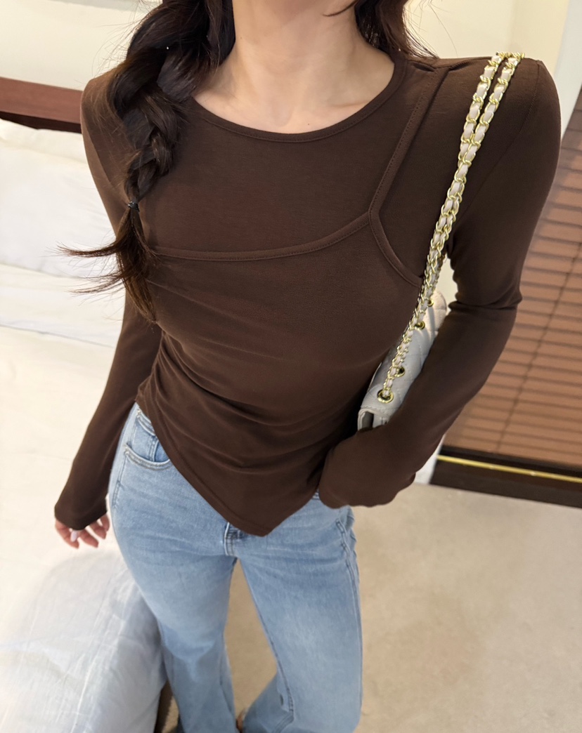 DENVER東大門直郵女士新品時尚推薦人氣熱賣25春夏職業長袖T恤DENVER長袖T恤圖色2