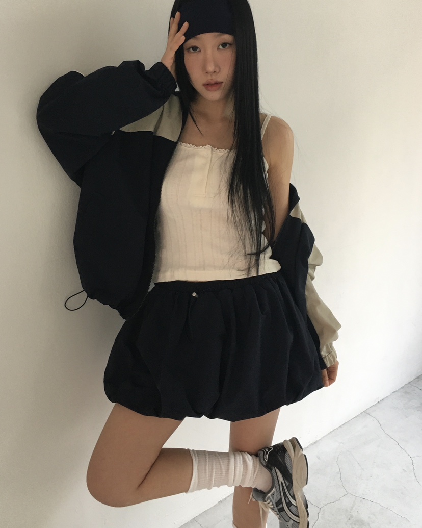 LOVE MOMENT東大門實拍女裝新款職業真品人氣休閑短裙連帽LOVE MOMENT短裙