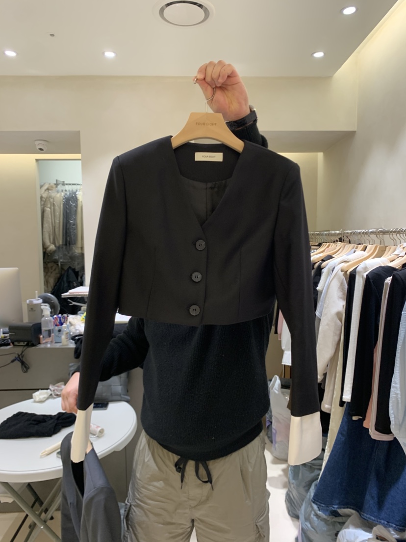 FOUREIGHT東大門直郵女士新品休閑時尚25春夏人氣熱賣職業夾克FOUR EIGHT夾克圖色2