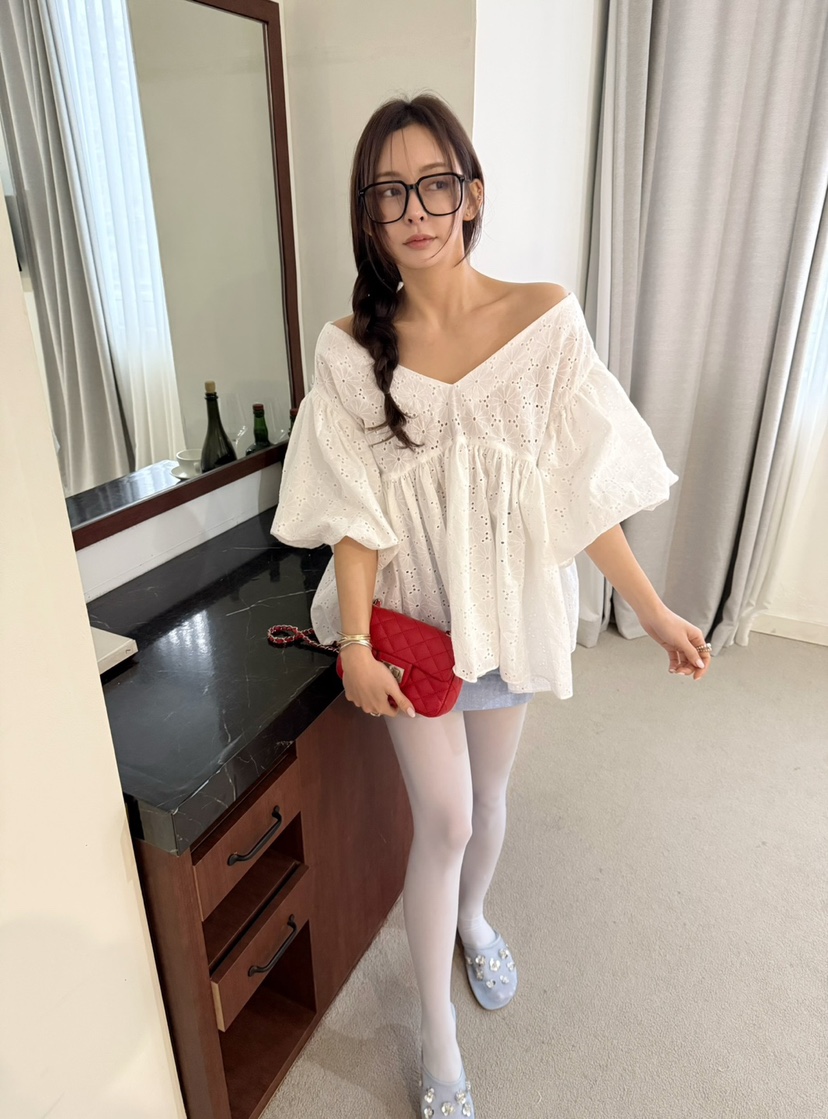 DENVER韓國代購女裝新款推薦熱賣休閑時尚人氣25春夏襯衫蕾絲衫DENVER襯衫/蕾絲衫圖色2