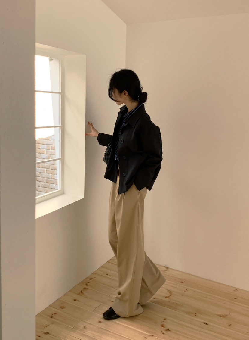 BOUND.A東大門實拍女裝新款人氣推薦休閑25春夏職業休閑褲BOUND.A休閑褲