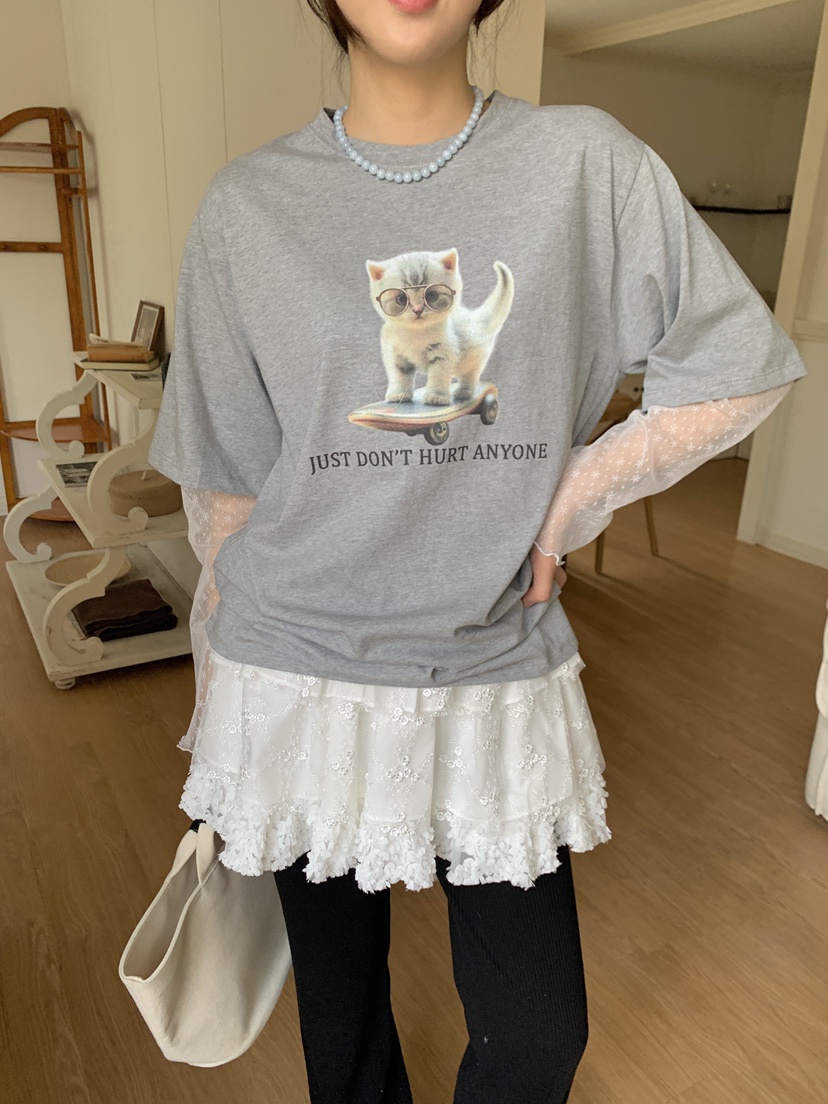 YES韓國代購女裝新款時尚職業推薦真品休閑25春夏人氣熱賣T恤YEST恤