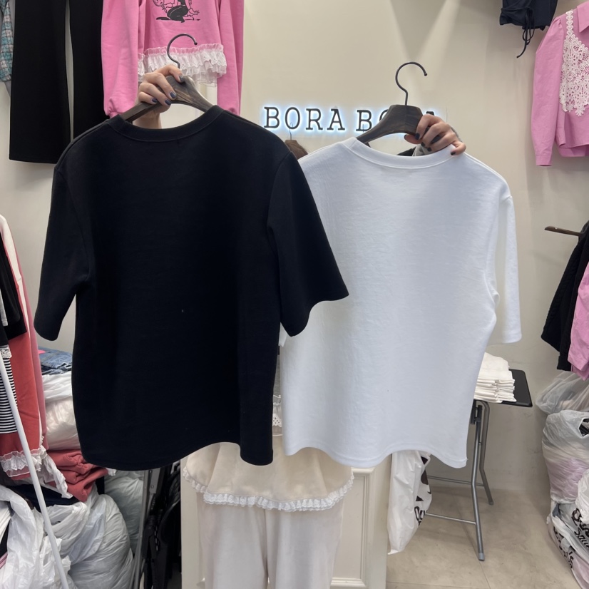 BORA BORA韓國直郵東大門代購女裝新款休閑推薦25春夏人氣T恤BORA BORAT恤