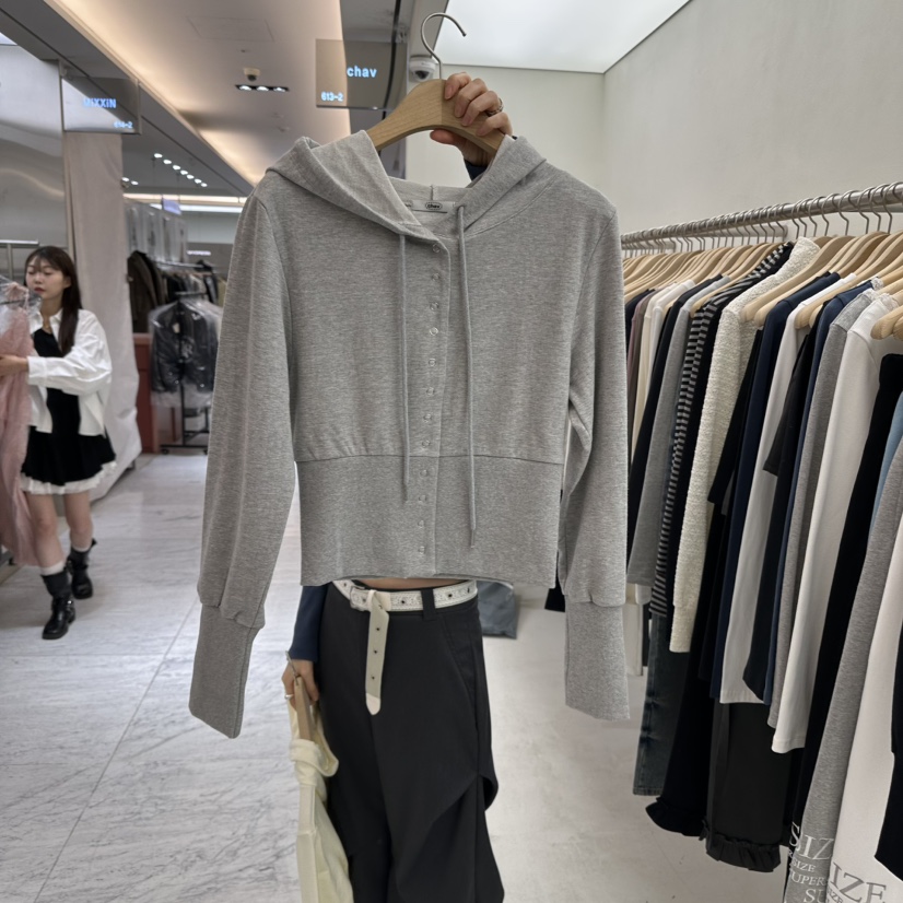 CHAV直郵韓國代購女裝新款人氣真品25春季25春夏推薦時尚衛衣CHAV衛衣圖色2