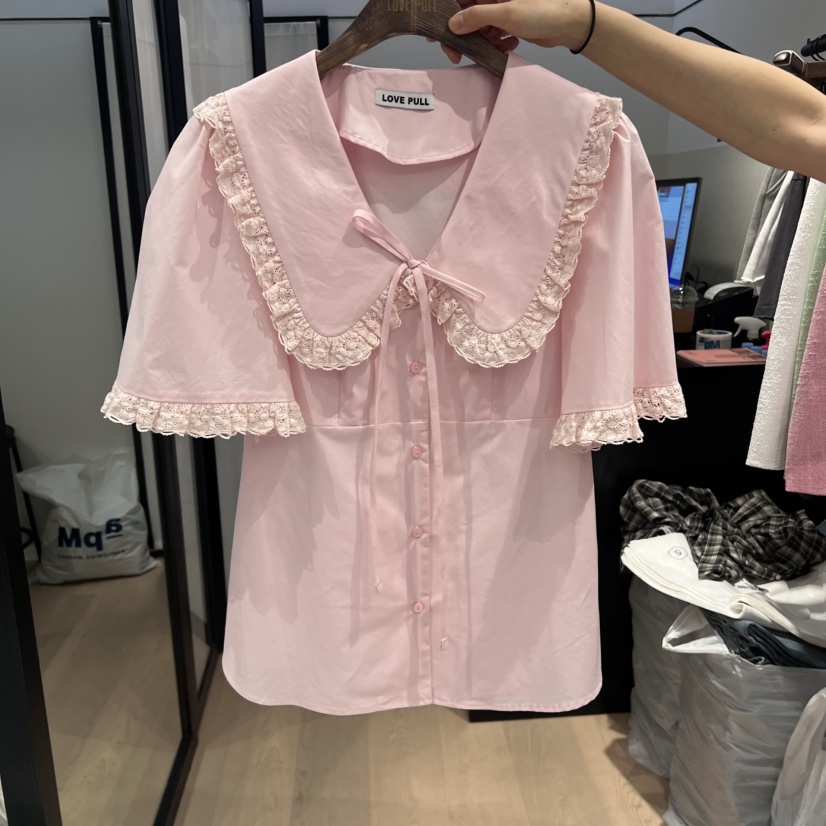 LOVE PULL東大門直郵女士新品休閑25春夏職業熱賣襯衫蕾絲衫LOVE PULL襯衫/蕾絲衫圖色2